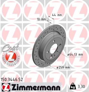 Tarcza hamulcowa ZIMMERMANN 150.3446.52 34211503070