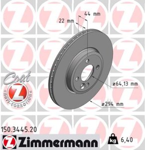 Tarcza hamulcowa ZIMMERMANN 150.3445.20 34116774986