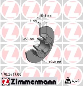 Tarcza hamulcowa ZIMMERMANN 470.2417.00 7701207823