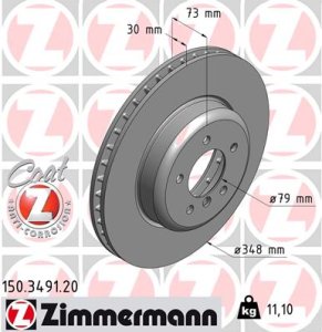 Tarcza hamulcowa ZIMMERMANN 150.3491.20 34116782593