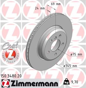 Tarcza hamulcowa ZIMMERMANN 150.3480.20 34216775289