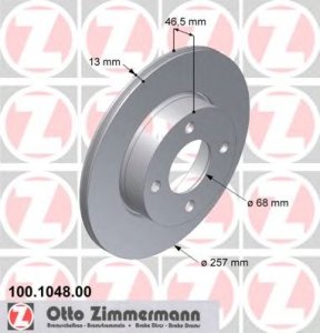 Tarcza hamulcowa ZIMMERMANN 100.1048.00 443615301