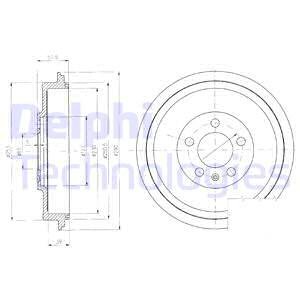 Bęben hamulcowy DELPHI BF406 1J0609617B