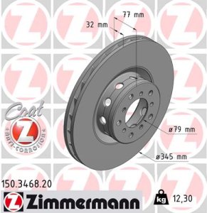 Tarcza hamulcowa ZIMMERMANN 150.3468.20 34112229527