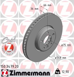 Tarcza hamulcowa ZIMMERMANN 150.3479.20 34116785670