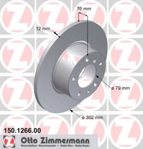 Tarcza hamulcowa ZIMMERMANN 150.1266.00 34111161693