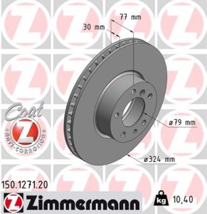 Tarcza hamulcowa ZIMMERMANN 150.1271.20 34111159895