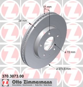Tarcza hamulcowa ZIMMERMANN 370.3073.00 T0023325XA