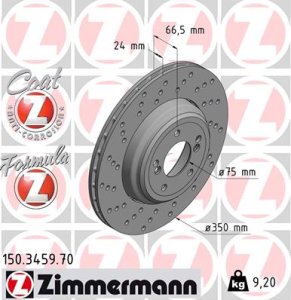 Tarcza hamulcowa ZIMMERMANN 150.3459.70 34212283387