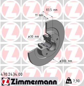 Tarcza hamulcowa ZIMMERMANN 470.2434.00 402020003R