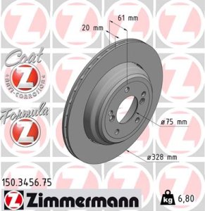 Tarcza hamulcowa ZIMMERMANN 150.3456.75 34212228802