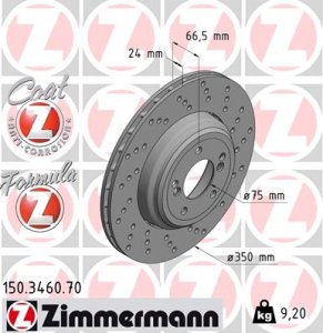 Tarcza hamulcowa ZIMMERMANN 150.3460.70 34212283388