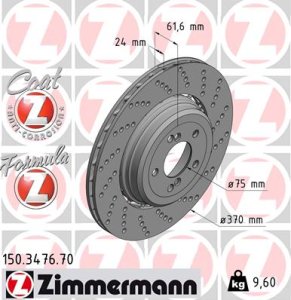 Tarcza hamulcowa ZIMMERMANN 150.3476.70 34212282808