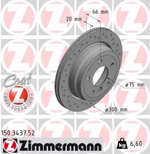 Tarcza hamulcowa ZIMMERMANN 150.3437.52 34216764653