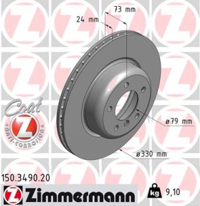 Tarcza hamulcowa ZIMMERMANN 150.3490.20 34116782601
