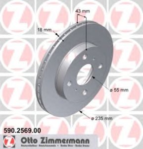 Tarcza hamulcowa ZIMMERMANN 590.2569.00 435120D010