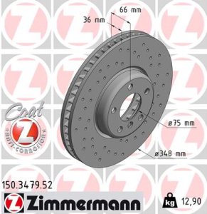 Tarcza hamulcowa ZIMMERMANN 150.3479.52 34116785670