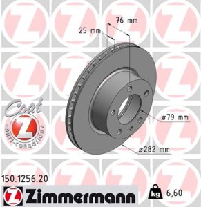 Tarcza hamulcowa ZIMMERMANN 150.1256.20 34111156143