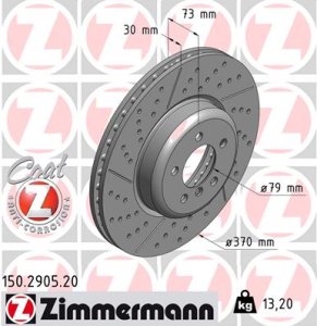 Tarcza hamulcowa ZIMMERMANN 150.2905.20 34106797603