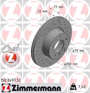 Tarcza hamulcowa ZIMMERMANN 150.3497.52 34116792217