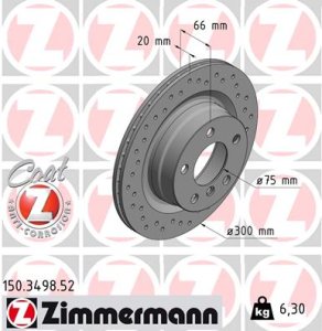 Tarcza hamulcowa ZIMMERMANN 150.3498.52 34216792227