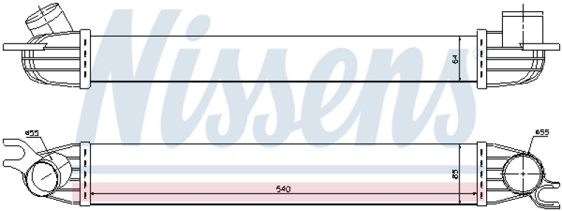 Intercooler NISSENS 96608 17512751277