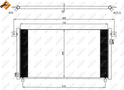 Chłodnica klimatyzacji NRF 35574 