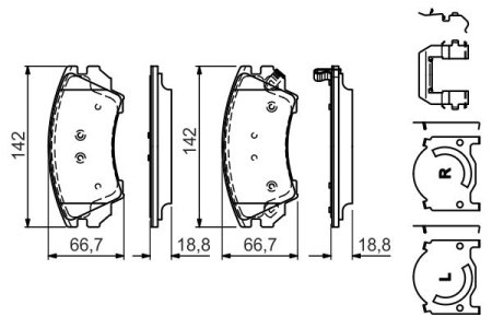 Klocki hamulcowe BOSCH 0986494609 1605434