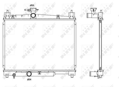 Chłodnica silnika NRF 53270 1640023100