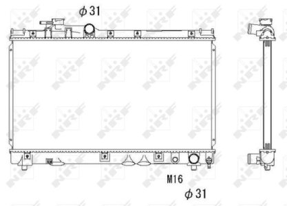 Chłodnica silnika NRF 53273 164007A080