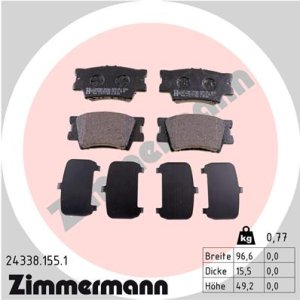 Klocki hamulcowe ZIMMERMANN 24338.155.1 446642060