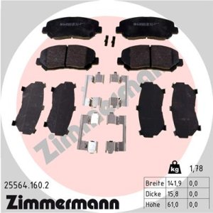 Klocki hamulcowe ZIMMERMANN 25564.160.2 KDY93328Z