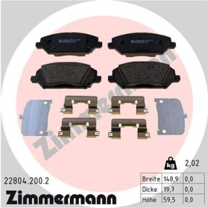 Klocki hamulcowe ZIMMERMANN 228042002 58101G4A00 HYUNDAI I30  16- przód