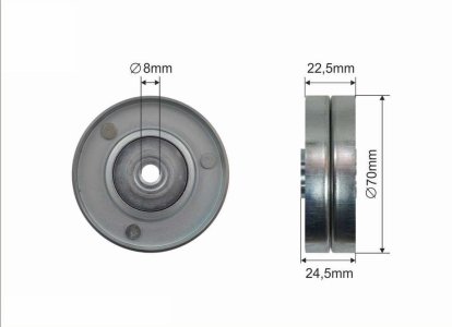 Rolka prowadząca CAFFARO 407-14 2247435