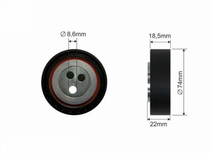 Rolka prowadząca CAFFARO 437-146 500393575