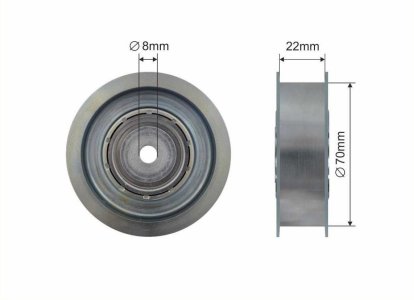 Rolka prowadząca CAFFARO 500094 2722020419