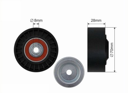 Rolka prowadząca CAFFARO 500112 03G145276