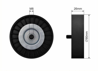Rolka prowadząca CAFFARO 500123 06B903341