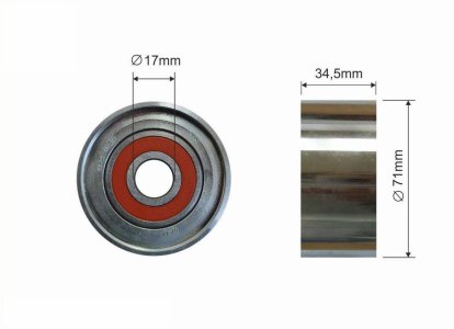 Rolka prowadząca CAFFARO 500138 RF5D15940A