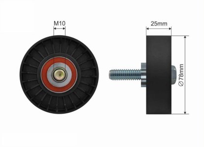 Rolka prowadząca CAFFARO 500176 9653342680