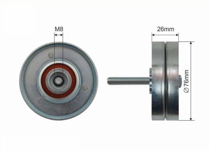 Rolka prowadząca CAFFARO 500293 1119938