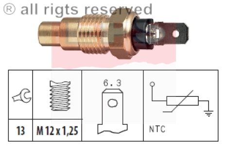Czujnik temperatury płynu chłodzącego FACET 1.830.159 250809F900