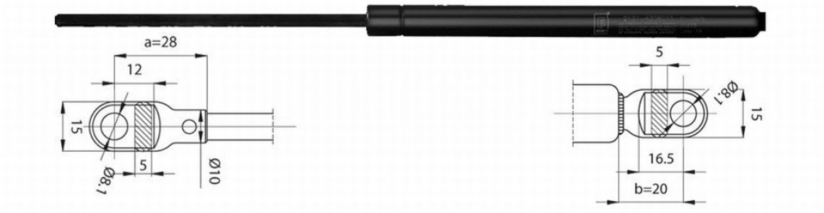 Sprężyna gazowa pokrywy bagażnika FA KROSNO 23869 81860A80100