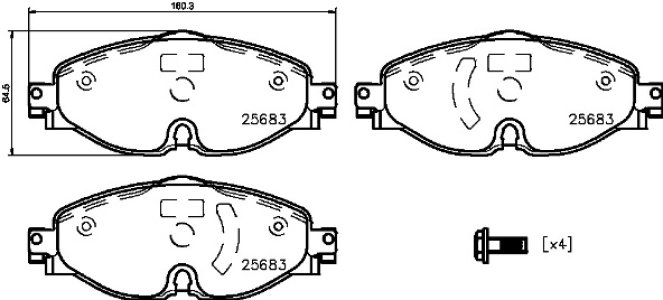 Klocki hamulcowe BREMBO P85147X 2K5698151 przód/tył VW CADDY 15