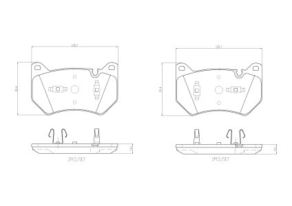 Klocki hamulcowe BREMBO P85181 80A698151B AUDI Q5 16- przód