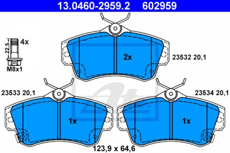Klocki hamulcowe ATE 13-0460-2959-2 23532200