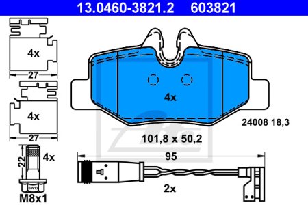 Klocki hamulcowe ATE 13-0460-3821-2 24008184