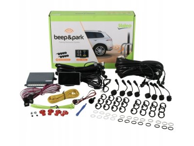 Czujniki Parkowania VALEO 8 sztuk Przód + Tył Wyświetlacz 632202
