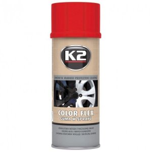 POWŁOKA GUMOWA SPRAY K2 L343CE COLOR FLEX CZERWONY 400ML