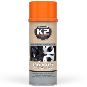 GUMOWA POWŁOKA OCHRONNA K2 L343PO  SPRAY FLEX POMARAŃCZ 400ML